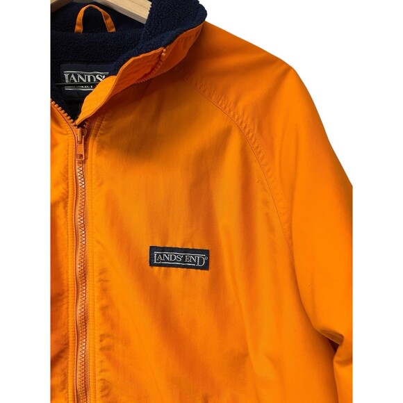 Vintage Women’s Orange Lands’ End Direct Merchants Ski Jacket Polartec Small - Picture 3 of 16